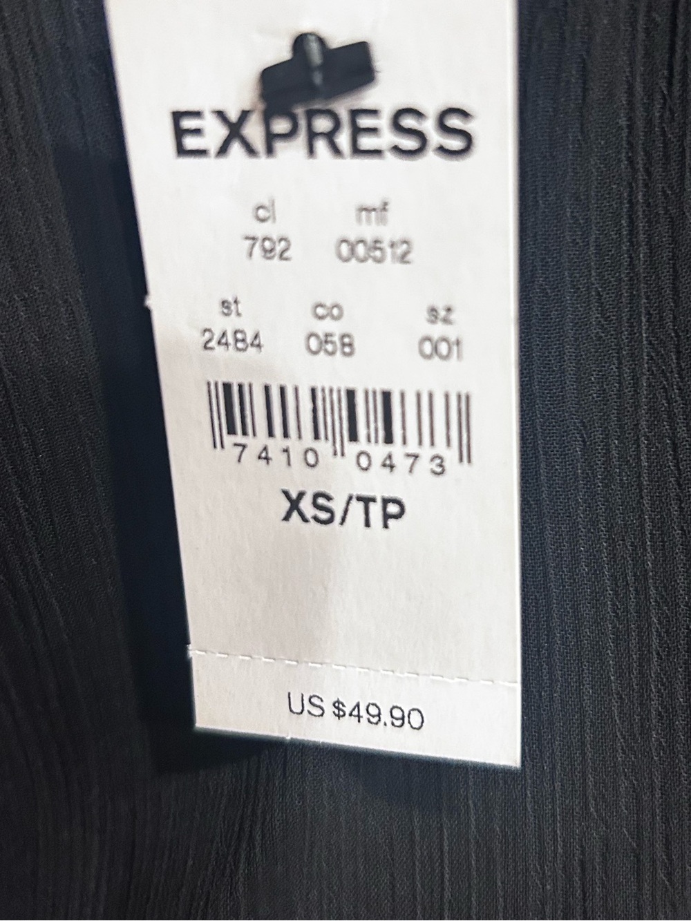 Express Black Dress with White Trim size estra small - Picture 3 of 7